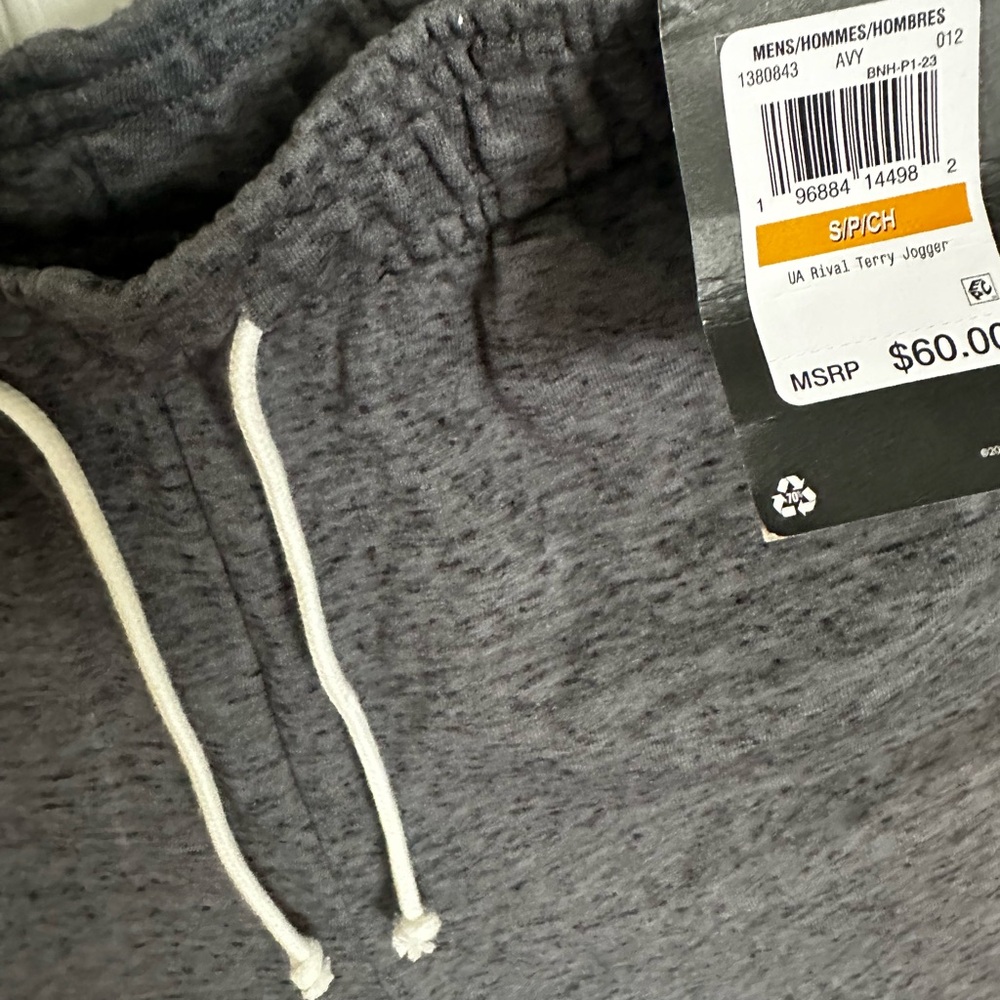 Under Armour Charcoal Joggers with White Drawstrings